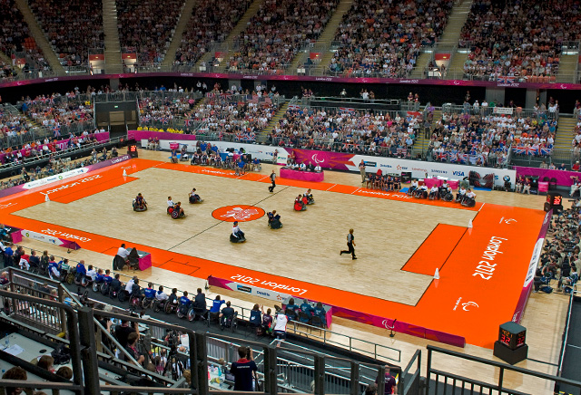 Wheelchair Rugby field - USA v GBR at the London Games