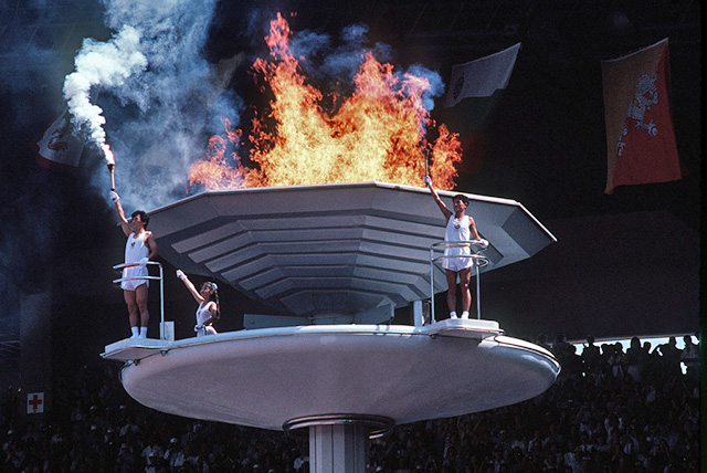 The Olympic flame