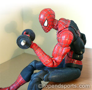 Bicep Curl Test demonstration showing proper form