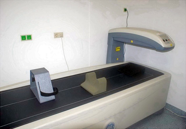 DEXA machine for body composition analysis