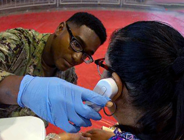 taking tympanic temperature