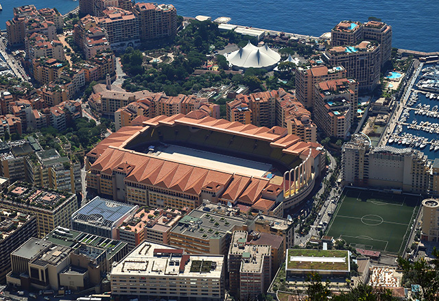 Stade Louis-II - football and athletics stadium located in the Fontvieille district of Monaco.