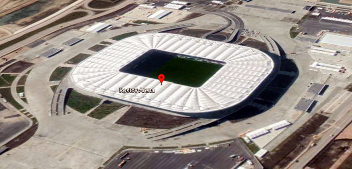 View of Rostov Arena in Rostov-on-Don, Russia