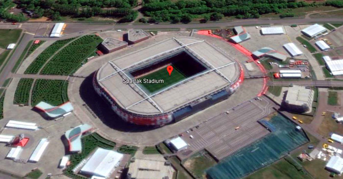 View of Otkrytiye Arena in Moscow, Russia