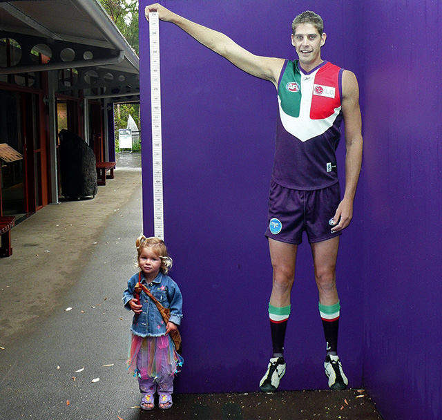 all shapes and sizes in a footy team