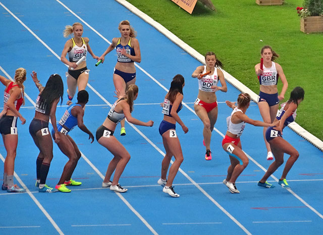 4x400m changeover at the U23 European Championships 2017