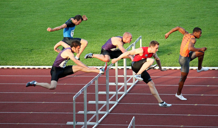 110m sprint hurdle race