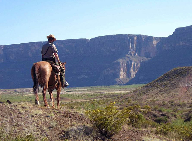 navigating on horseback
