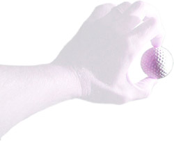 golf ball in hand