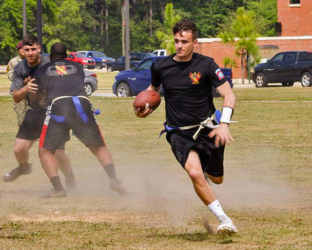 American flag football game