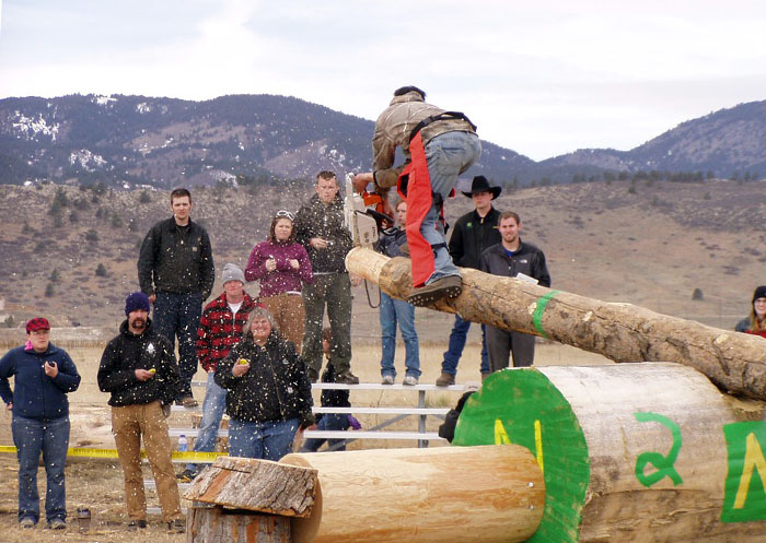 lumberjack sawing event
