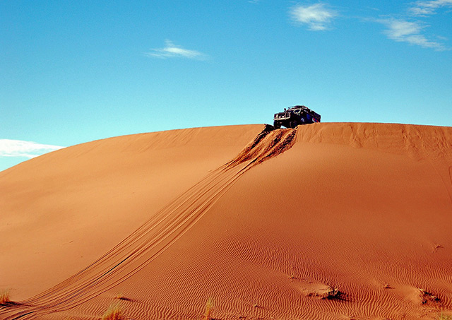 Desert car rally in Morocco