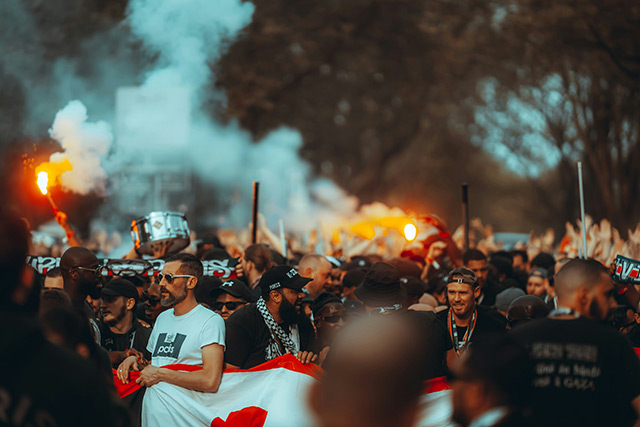 large crowd at a football game